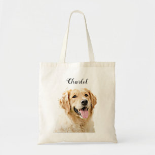 Aangepaste Golden Retriever Hond Gepersonaliseerd Tote Bag
