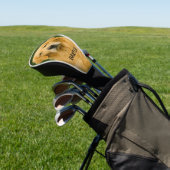 Aangepaste Golden Retriever Hondenfoto met naam Golfheadcover