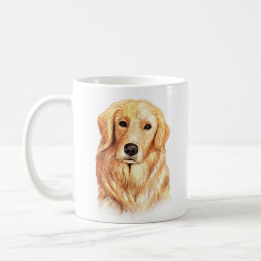 Aangepaste Golden Retriever Koffiemok (Links)