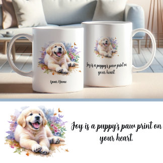 Aangepaste Golden Retriever Mok met Quote