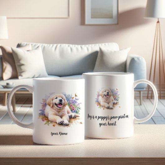 Aangepaste Golden Retriever Mok met Quote
