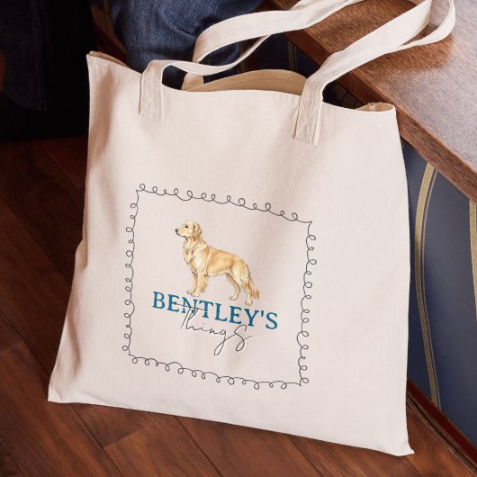 Aangepaste Golden Retriever Portret Hond Dingen Tote Bag