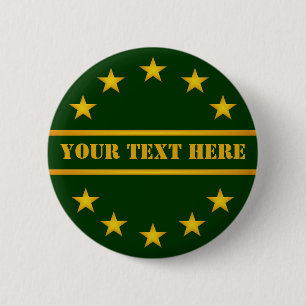 AANGEPASTE GOLDEN STARS, knop Ronde Button 5,7 Cm