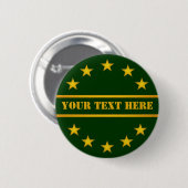 AANGEPASTE GOLDEN STARS, knop Ronde Button 5,7 Cm (Voorkant /achterkant)