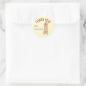 Aangepaste Goldendoodle Bedankt Neutrale Verjaarda Ronde Sticker (Tas)
