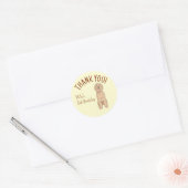 Aangepaste Goldendoodle Bedankt Neutrale Verjaarda Ronde Sticker (Envelop)