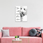 Aangepaste Goldendoodle Canvas Wandkunst (Insitu (Woonkamer))