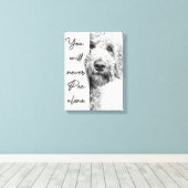 Aangepaste Goldendoodle Canvas Wandkunst Afdruk (Insitu (Houten vloer))