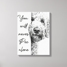 Aangepaste Goldendoodle Canvas Wandkunst Afdruk