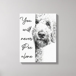 Aangepaste Goldendoodle Canvas Wandkunst Afdruk