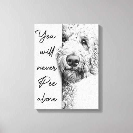 Aangepaste Goldendoodle Canvas Wandkunst Afdruk (Voorkant)