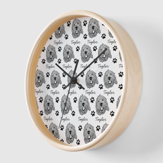 Aangepaste Goldendoodle Hond gepersonaliseerde tek (Hoek)