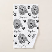 Aangepaste Goldendoodle Hond gepersonaliseerde tek Bad Handdoek (Handdoek)