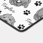 Aangepaste Goldendoodle Hond gepersonaliseerde tek Bureaumat (Hoek)
