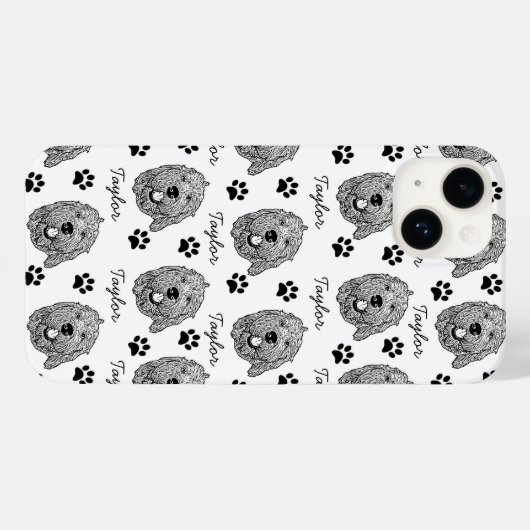 Aangepaste Goldendoodle Hond gepersonaliseerde tek Case-Mate iPhone Case (Achterkant (horizontaal))