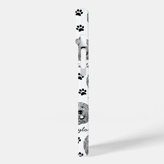 Aangepaste Goldendoodle Hond gepersonaliseerde tek Case-Mate iPhone Case (Achterkant / Links)