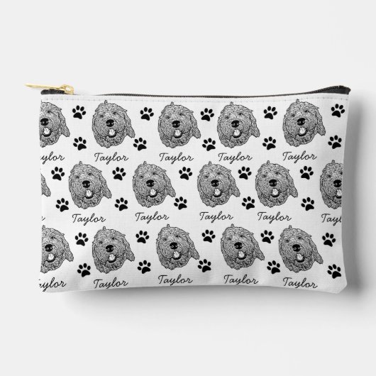 Aangepaste Goldendoodle Hond gepersonaliseerde tek Etui (Voorkant)