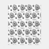 Aangepaste Goldendoodle Hond gepersonaliseerde tek Fleece Deken (Voorkant)