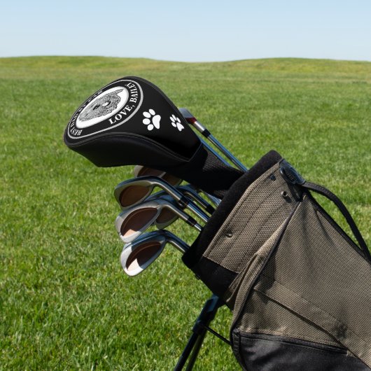 Aangepaste Goldendoodle Hond gepersonaliseerde tek Golfheadcover (Insitu)