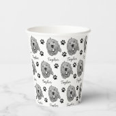 Aangepaste Goldendoodle Hond gepersonaliseerde tek Papieren Bekers (Achterkant)
