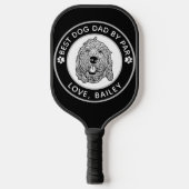 Aangepaste Goldendoodle Hond gepersonaliseerde tek Pickleball Paddle (Voorkant)