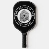 Aangepaste Goldendoodle Hond gepersonaliseerde tek Pickleball Paddle (Achterkant)
