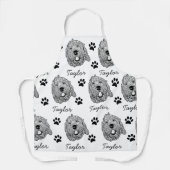 Aangepaste Goldendoodle Hond gepersonaliseerde tek Schort (Voorkant)