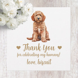 Aangepaste Goldendoodle Hond Huwelijksgunst Labels