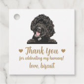 Aangepaste Goldendoodle Hond Huwelijksgunst Labels (Voorkant)