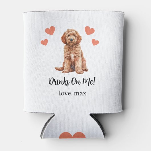 Aangepaste Goldendoodle Pet Wedding Koelbox Blikjeskoeler (Voorkant)