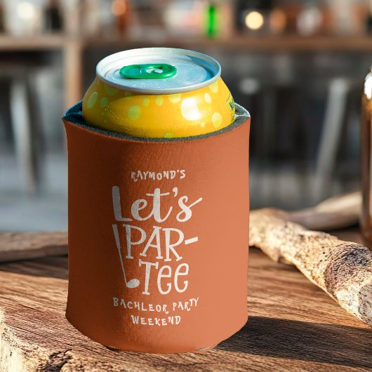 Aangepaste Golf Bachelor Party Rustic Let's Par-Te Blikjeskoeler