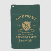 Aangepaste Golf Bachelor PartyPersoonlijke Bruidsj Golfhanddoek (Voorkant)