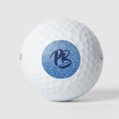 Aangepaste Golf Ball Blue Sparkle Golfballen (Voorkant)