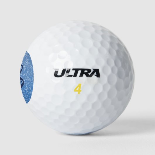 Aangepaste Golf Ball Blue Sparkle Golfballen (Logo)