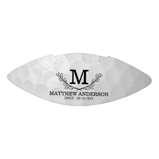 Aangepaste Golf Ball Pattern Naam Monogram Age American Football (Paneel)