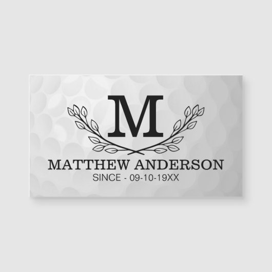 Aangepaste Golf Ball Pattern Name Monogram Age (Voorkant)