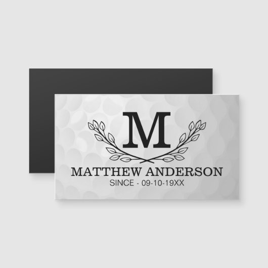 Aangepaste Golf Ball Pattern Name Monogram Age (Voorkant / Achterkant)