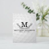 Aangepaste Golf Ball Pattern Name Monogram Age (Staand voorkant)