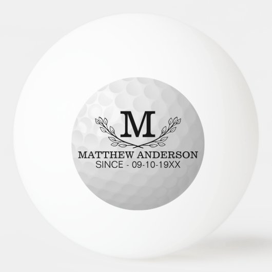 Aangepaste Golf Ball Pattern Name Monogram Age (Voorkant)