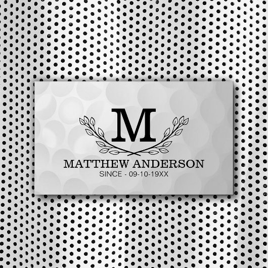 Aangepaste Golf Ball Pattern Name Monogram Age
