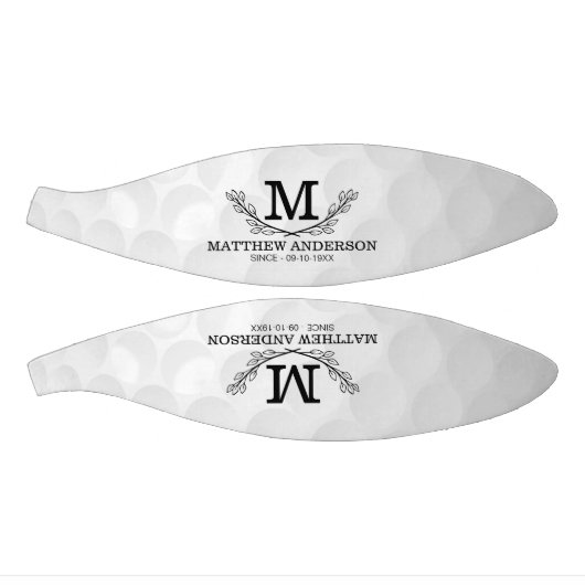 Aangepaste Golf Ball Pattern Name Monogram Age Basketbal (Panelen)