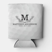 Aangepaste Golf Ball Pattern Name Monogram Age Blikjeskoeler (Voorkant)