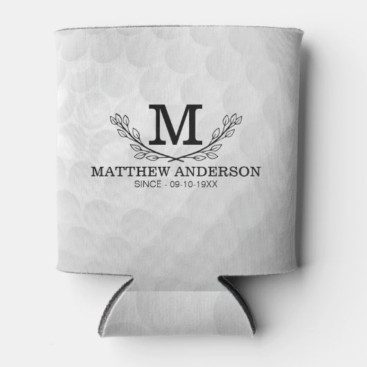 Aangepaste Golf Ball Pattern Name Monogram Age Blikjeskoeler (Voorkant)