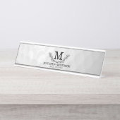 Aangepaste Golf Ball Pattern Name Monogram Age Bureau Naambordje (Voorkant)