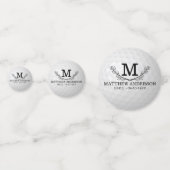 Aangepaste Golf Ball Pattern Name Monogram Age Confetti (Voorkanten)