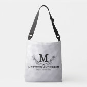 Aangepaste Golf Ball Pattern Name Monogram Age Crossbody Tas (Voorkant)
