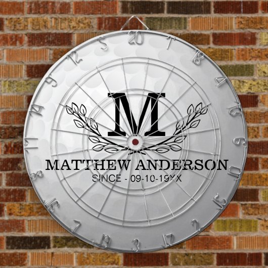 Aangepaste Golf Ball Pattern Name Monogram Age Dartbord