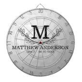 Aangepaste Golf Ball Pattern Name Monogram Age Dartbord (Voorkant)