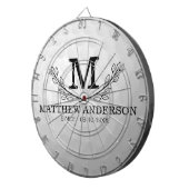 Aangepaste Golf Ball Pattern Name Monogram Age Dartbord (Voorkant Rechts)