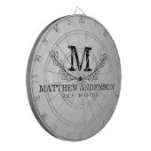 Aangepaste Golf Ball Pattern Name Monogram Age Dartbord (Voorkant Links)